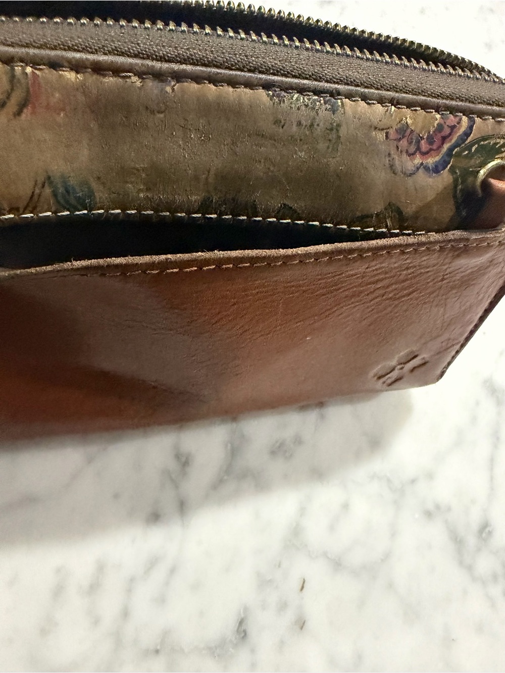 Patricia Nash Tan Floral-Print Leather Wallet with Multicolor Accents - Picture 7 of 8